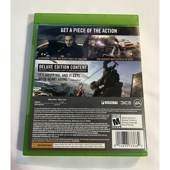 Battlefield Hardline Deluxe Edition Microsoft Xbox One EA Complete Tested - Picture 2 of 9